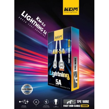 KDM-KM 5.0 CHARGING WIRE fast charging data cable , compatible with all Samsung phone usb data cable