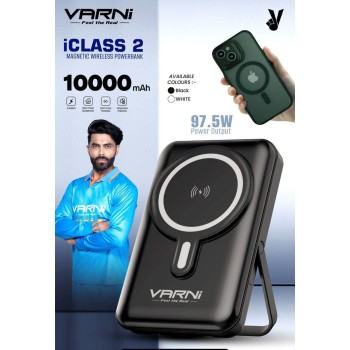VARNI iclass 2 magnetic wireless power Bank with 10000mAh 97.5W power Output 