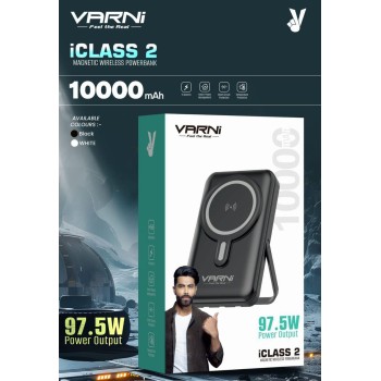 VARNI iclass 2 magnetic wireless power Bank with 10000mAh 97.5W power Output 