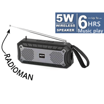 KDM wireless Portable Bluetooth speaker with up to 6H PLAY TIME, wireless, memory card, FM Radio SUPPORTED AND for party, yoga KDM-77