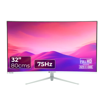 ZEBRONICS AC32FHD LED Curved 75Hz 80Cm 32 81.28 Cm 1920x1080 Pixels FHD Resolution Monitor with HDMI + VGA Dual Input, Built-in Speaker, Max 250 Nits Brightness