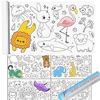 Kids Coloring Roll Paper – Large Creative Coloring Sheets with Cute Animals, Vehicles & Space Designs for Fun Learning (3 Metre)