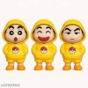 Cute Cartoon Character Keychain – Yellow Hoodie Collectible Toy Figure with Pokéball Design