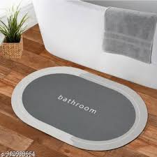 Anti-Slip Bathroom Floor Mat – Soft, Water Absorbent & Quick Dry Rug for Home