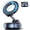 Magnetic Car Phone Mount, 360-Degree Rotatable Dashboard Holder, Adjustable Grip, Black