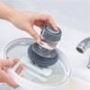 Cleaning Brush with 10cm Long Handle, Grey, Perfect for Smaller Diameter Bottle Openings