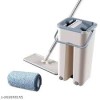 Scratch Mop with Bucket Hands-Free Microfiber Flat Spin Mop for Easy Cleaning