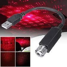 USB Car Interior Star Laser Light, Sky Atmosphere Projection Lamp for Car, Home & Party Decoration