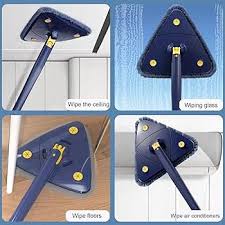 360° Adjustable Cleaning Triangle Mop with Long Handle | Multifunctional Floor Cleaning Mop