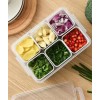 DAILYFY HUB Multi-Grid Fridge Storage Box – 6-Compartment BPA-Free Organizer Tray with Lid