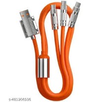  Allepy 120W 6A Fast USB 3.0 3-in-1 Cable Type-C, Micro USB & iOS Compatible | Nylon Braided