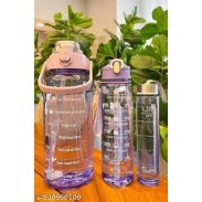 3-in-1 Water Bottle Set with Time Markers, Leak-Proof, BPA-Free, Motivational Water Bottles for Daily Hydration & Fitness