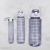 3-in-1 Water Bottle Set with Time Markers, Leak-Proof, BPA-Free, Motivational Water Bottles for Daily Hydration & Fitness