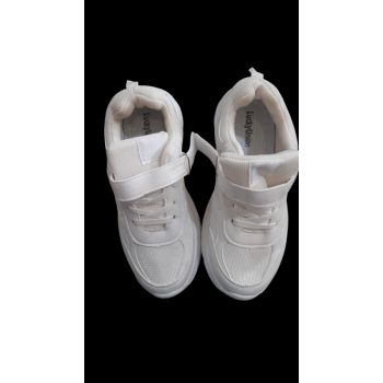 children sports shoes white color for school, sports practice, or casual play 0 to 10 years