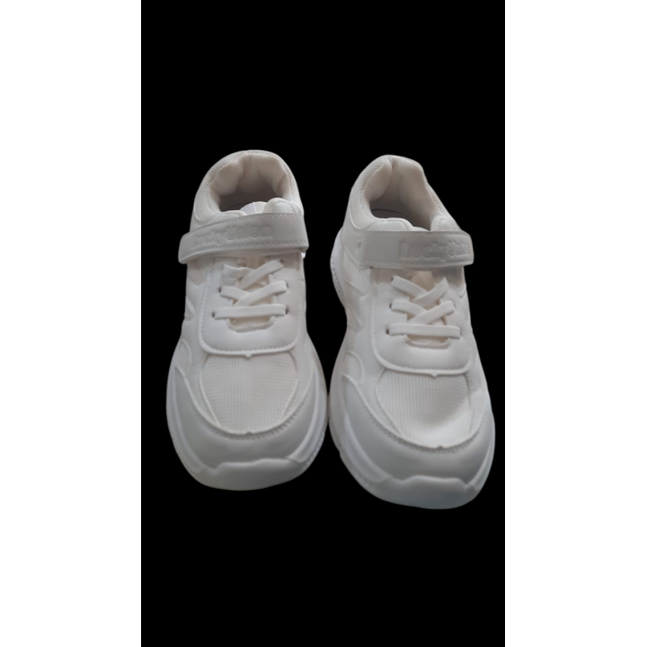children sports shoes white color for school, sports practice, or casual play 0 to 10 years