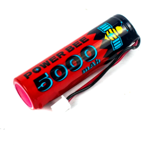 Power Bee 18650 3.7 Volt 5000mAh Lithium Ion Rechargeable Battery Cell With Wire connector for electronic devices. 