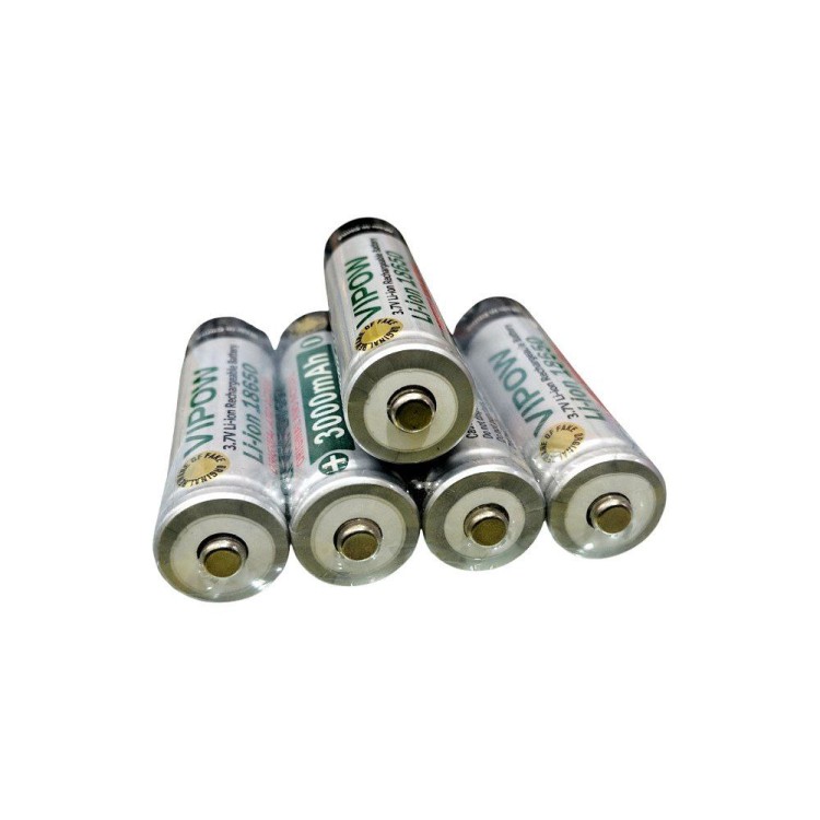 Vipow microusb 3000mah Flat 3.7v Rechargeable High Capacity Battery for toys, clock, remote electric device 18650