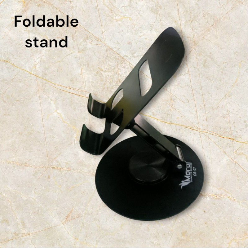 Morbi Foldable Portable Phone Stand Phone Holder with non-slip mat, Hold Up Adjustable, General purpose, strong support, fold-out portable and heavy size compatible for Phone, iPad, Desk, Desktop Tablet CS-07