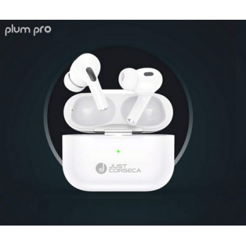 JUST CORSECA PLUP PRO Wireless earbuds with Loudest BASS, up to 15HOURS playtime, charging type-c, google voice assistant, smart soft touch control, and with leather case cover free