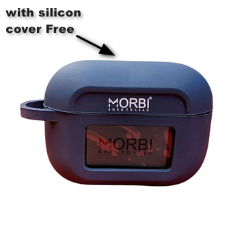 Morbi Buds-2 Pro up to 40H Playtime Wireless Earbuds with Touchscreen Display, ANC, ENC, Bluetooth Calling & Free Silicone Cover