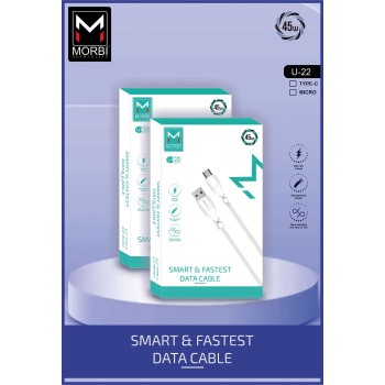 USB smart fastest data cable with 45W Type-c high-quality copper compatible with samsung and all android devices U-22