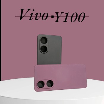Case cover silicon rubber with camera cut new finishing and soft microfiber inner lining for VIVO Y100 5G