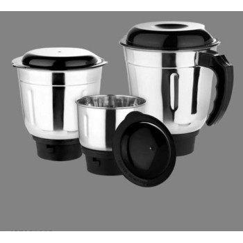 KITCHEN Jar Stainless Steel  Mixer Chutney Jar with perfect fitting and Long lasting mixer set combo pack of (3pc)