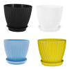 Plastic Flower Pots for Garden Planters, Home Planters Suitable for Home Indoor & Outdoor Gardening Plants with multi colors 3PC