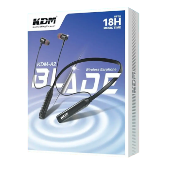 KDM Wireless Bluetooth neckband with up to 18hrs music time HD sound quality magnetic finishing KDM-A2 blade