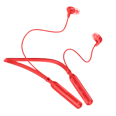 Elite Infotech Hycot+C2 Leo wireless Bluetooth with magnetic, Transparent Neckband, HD sound quality 25hr play time red