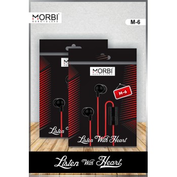 MORBI Wired Earphone with HD Sound- listen with heart
