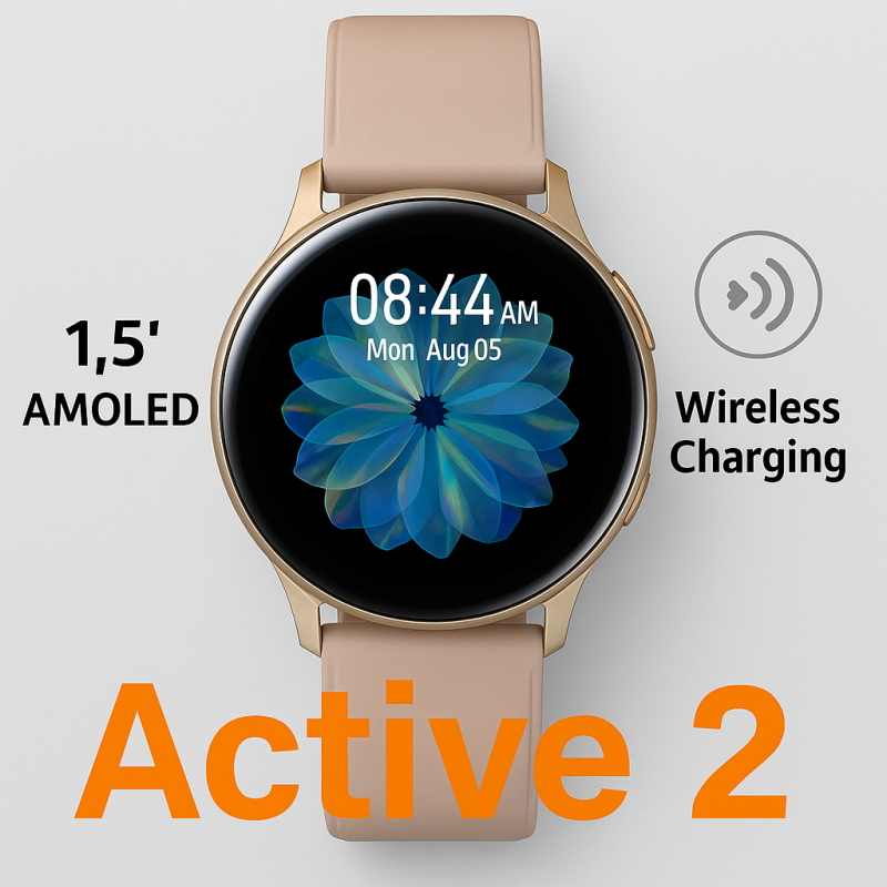 Active 2 Smartwatch | 1.5" AMOLED Display, Fitness Tracker, Heart Rate Monitor & Wireless Charging
