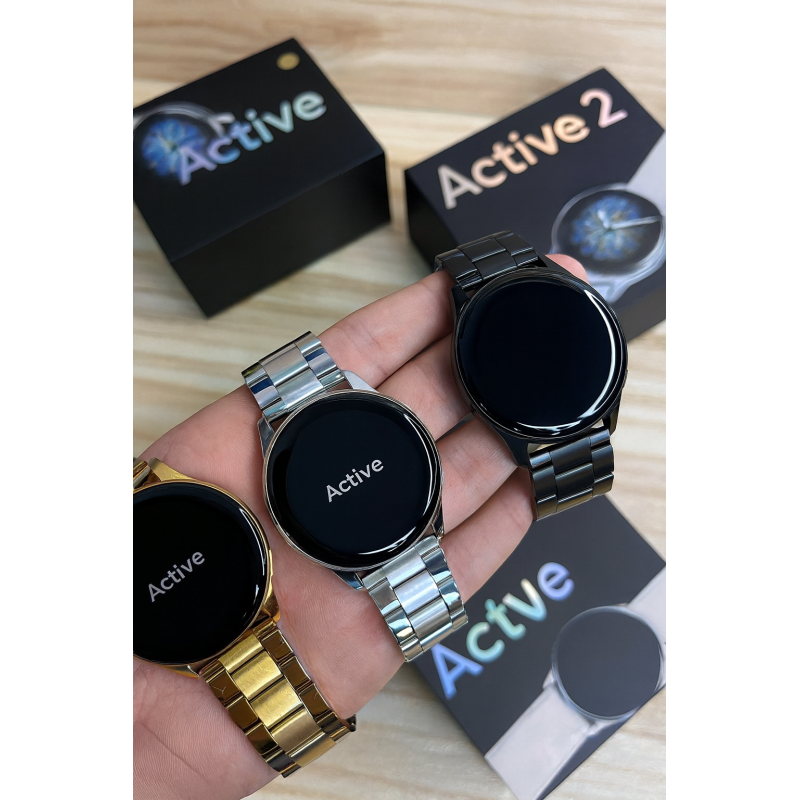 Active 2 Smartwatch with Metal Strap | AMOLED Display, Fitness Tracker, Heart Rate Monitor, Multiple Colors