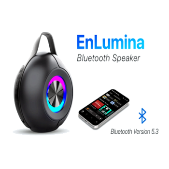 EVM EnLumina  Wireless Bluetooth Speaker up to 12 hours playtime with RGB Lights, Built-in Mic - Music Control Buttons and Bluetooth 5.3 EVM-BTS-201
