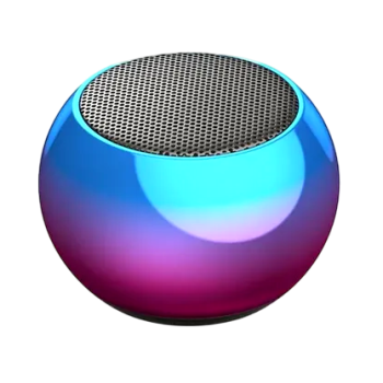 Mini Wireless Bluetooth Speaker with Heavy Metal Electroplating Round Speaker mini boost 4d