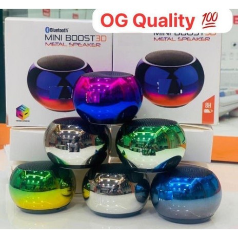 Mini Boost 4 Metal Bluetooth Speaker | Portable Wireless Speaker with 4D Sound, Type-C Charging & 8H Playtime multicolor