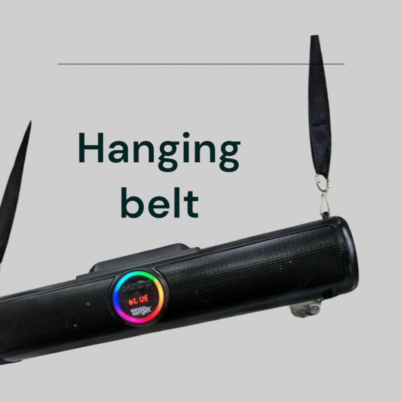 TARGET Extra deep Bass wireless Sound Bar with up to 6H PLAY TIME, Support FM Radio, Memory Card, USB Port, Aux for party, home, yoga SB-22