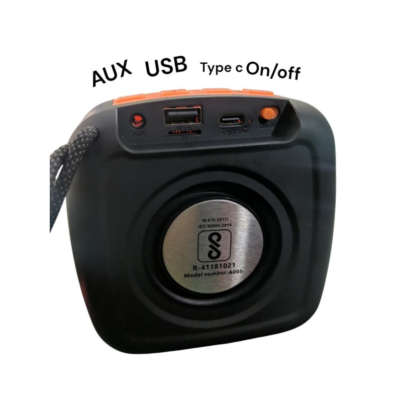 MXD wireless Bluetooth speaker with TWS, RBG Light, TF card, USB and AUX Supported up to 7h play time MXD-898
