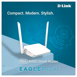 d-link wireless wifi router N300 Smart Router R03 with 300 Mbps speed, Voice Control Assistant Wi-Fi and 4 LAN ports
