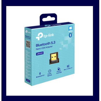 TP-Link USB Bluetooth Adapter for PC, 5.3 Bluetooth Dongle Receiver UB500 Supports Windows 11/10/8.1/7 for Desktop, Laptop, Mouse, Keyboard, Printers, Headsets, Speakers, PS4/ Xbox Controllers.