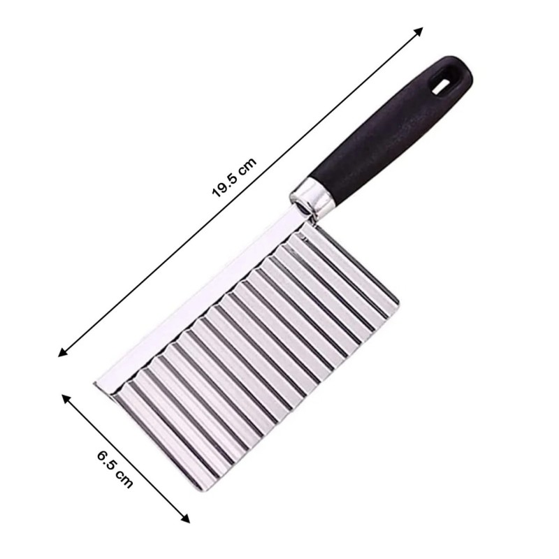 Stainless Steel Crinkle Cutter Knife for Salad and Vegetables