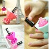 Nail Polish Holder Ring with Nail Polish Holder Stand, Fingernail Painting Tools, Manicure and Pedicure Accessories