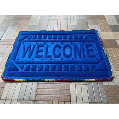 Mart Door Mat Welcomes You Super Door Mat for Home & Office (Size- 15inch  22inch) Grey