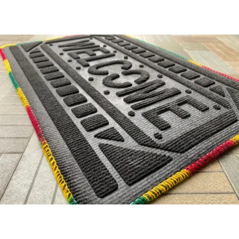 Mart Door Mat Welcomes You Super Door Mat for Home & Office (Size- 15inch  22inch) Grey