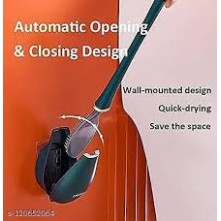 Wall-Mounted Long Handle Cleaning Brush with Holder – Multipurpose Scrubber for Bathroom, Kitchen & Floor