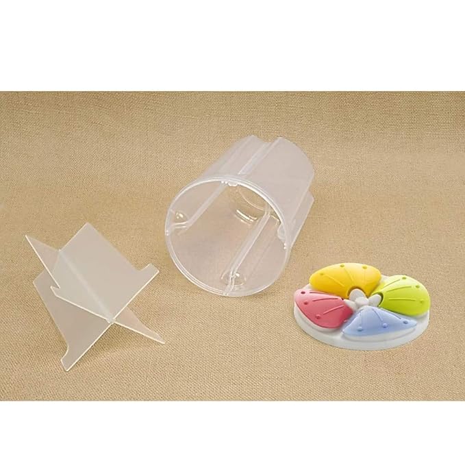 4 Section Multipurpose Plastic Food Storage Container with Colorful Lids – Airtight Kitchen Organizer for Pulses, Grains & Cereals