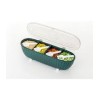 Multipurpose Dry Food Storage Box with 3 Compartments & Spoons – Cereal, Pulses, Spices Organizer