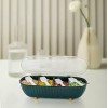 Multipurpose Dry Food Storage Box with 3 Compartments & Spoons – Cereal, Pulses, Spices Organizer