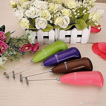 Electric Handheld Coffee Beater Milk Frother for Cappuccino, Latte & Hot Chocolate – Portable Battery-Operated Mixer