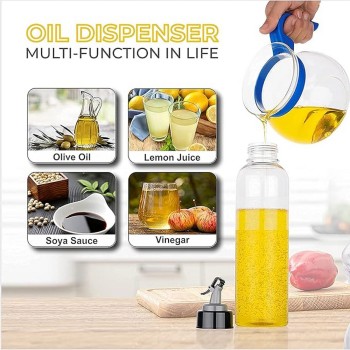 Multipurpose Oil Dispenser Bottle – Leak-Proof Glass Container for Olive Oil, Vinegar, Soya Sauce, Lemon Juice & Cooking Wine (1000ml)